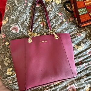 Calvin Klein Hayden Saffiano Leather Tote